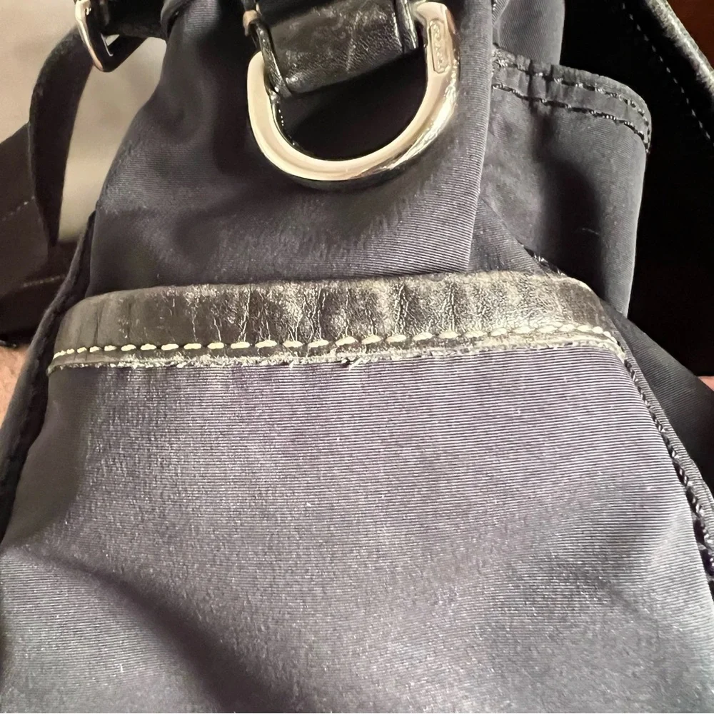 Coach Black Leather and Nylon Vintage Messenger - Briefcase Shoulder Bag - Picture 11 of 15